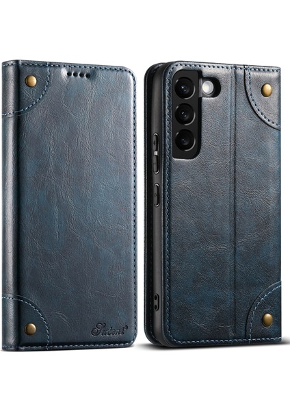 Samsung Galaxy S22 5g Pu Deri + Tpu Cüzdan Telefon Kabuğu Çizilmez Kılıf (Yurt Dışından)