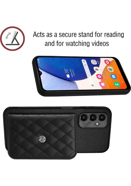 Samsung Galaxy A15 5g Kickstand Kart Çantası Anti-Düşme Telefon Kılıfı (Yurt Dışından)