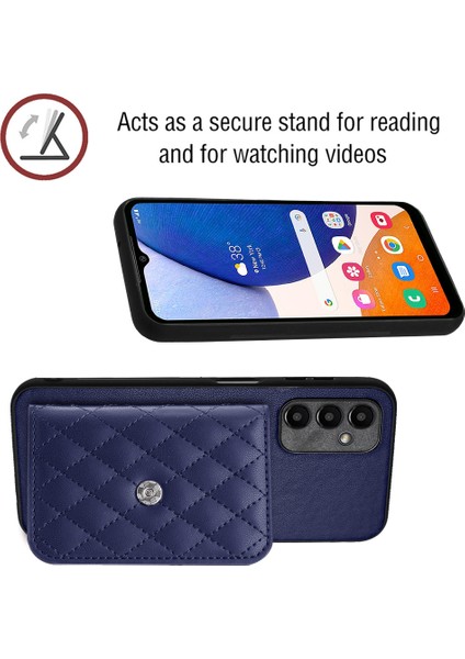 Samsung Galaxy A15 5g Kickstand Kart Çantası Anti-Düşme Telefon Kılıfı (Yurt Dışından)