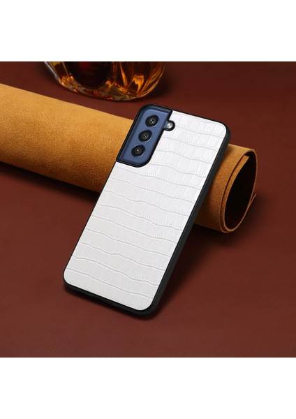 Samsung Galaxy S21 Fe 5gs Timsah Dokulu Deri Kaplı Hibrit Telefon Kılıfı (Yurt Dışından)