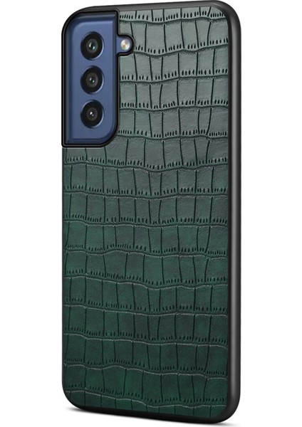 Samsung Galaxy S21 Fe 5gs Timsah Dokulu Deri Kaplı Hibrit Telefon Kılıfı (Yurt Dışından)