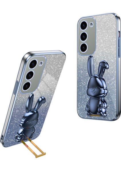Samsung Galaxy S23+ Kickstand'lı, Düşmeye Dayanıklı Parıltılı Telefon Kılıfı (Yurt Dışından)