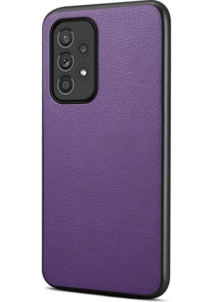 Samsung Galaxy A33 5g Telefon Kapağı Buzağı Dokulu Pu+Tpu+Pc Damlamaya Dayanıklı Kılıf (Yurt Dışından)