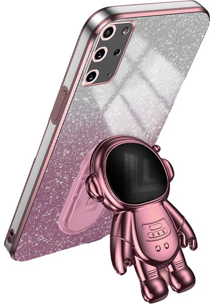 Samsung Galaxy S20 Plus Kickstand Telefon Kılıfı Pc + Tpu Kabuk Galvanik Cep Telefonu Kapağı (Yurt Dışından)