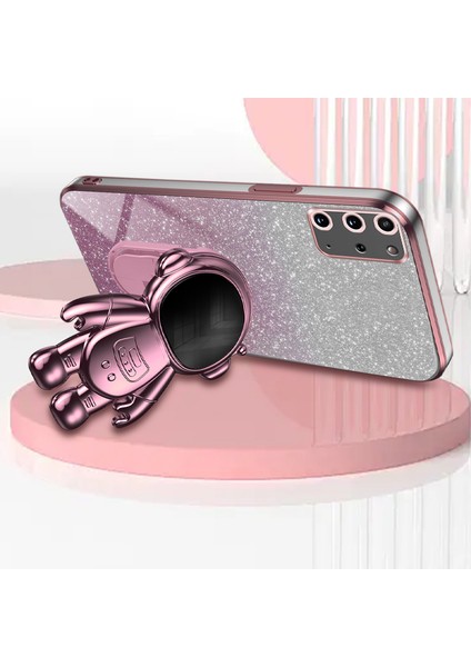 Samsung Galaxy S20 Plus Kickstand Telefon Kılıfı Pc + Tpu Kabuk Galvanik Cep Telefonu Kapağı (Yurt Dışından)