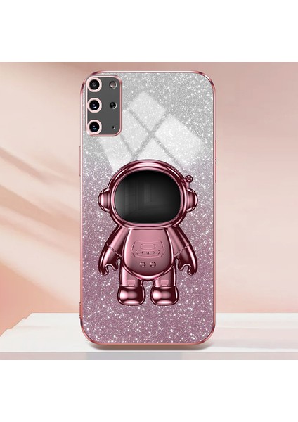 Samsung Galaxy S20 Plus Kickstand Telefon Kılıfı Pc + Tpu Kabuk Galvanik Cep Telefonu Kapağı (Yurt Dışından)