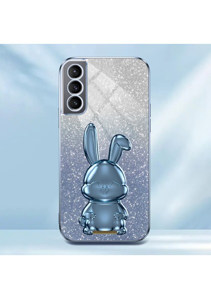 Samsung Galaxy S21 Fe 5g Parıltılı Kapak ve Destek Çubuğu (Yurt Dışından)