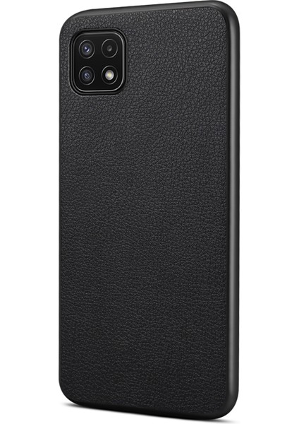 Samsung Galaxy A22 5g Pu Deri Parmak Izine Dayanıklı Arka Kapak (Yurt Dışından)