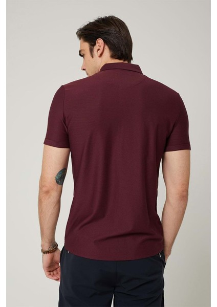 Coonless Erkek Kısa Kol Gömlek Bordo modelleri