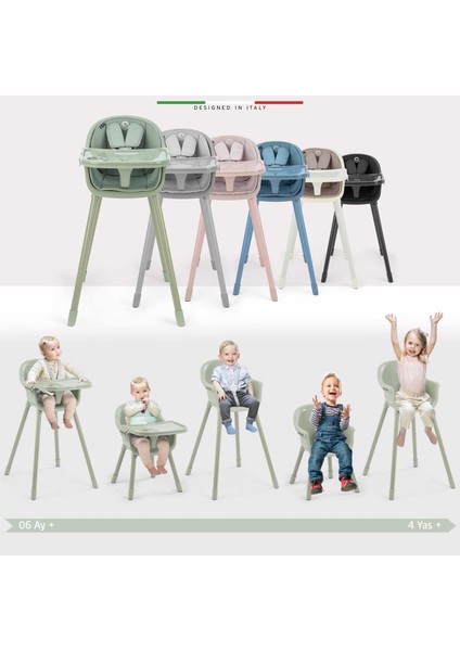 Misto 4in1 Bebek Mama Sandalyesi ve Mama Oturağı Iç Pedli Yeşil