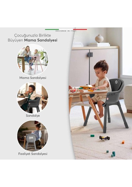 Misto 4in1 Bebek Mama Sandalyesi ve Mama Oturağı Iç Pedli Yeşil
