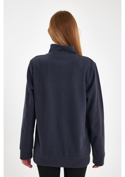 Kadın Sweatshirt, Antrasit Sweatshirt, Fermuar Yakalı Sweatshirt, Oversize Sweatshirt fırsatları