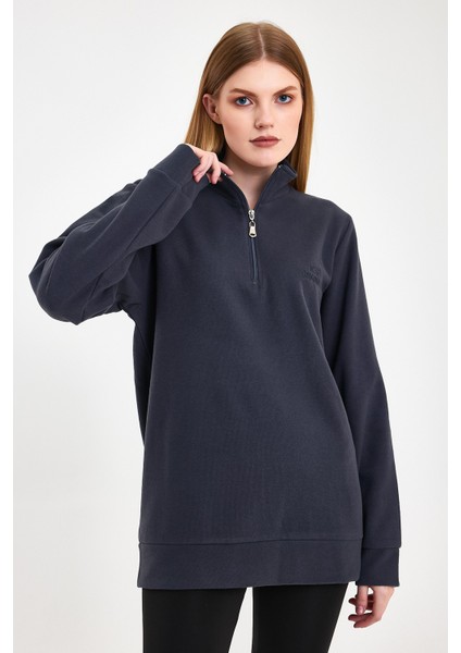 Kadın Sweatshirt, Antrasit Sweatshirt, Fermuar Yakalı Sweatshirt, Oversize Sweatshirt indirimleri