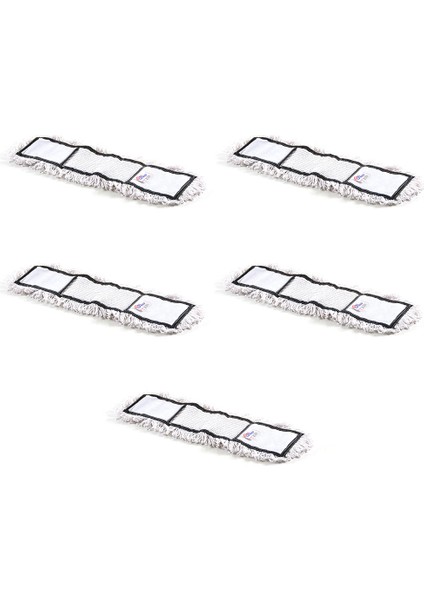 Nemli Palet Yedek Mop Paspas 80 Cm / Nem Alıcı Mop - Pamuklu / Beyaz - 5 Adet