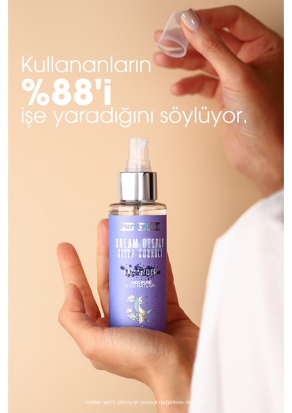 Lavanta Uyku ve Yastık Spreyi, Sleep And Pillow Spray, Doğal Melatonin Aromaterapi Sprey 100 ml