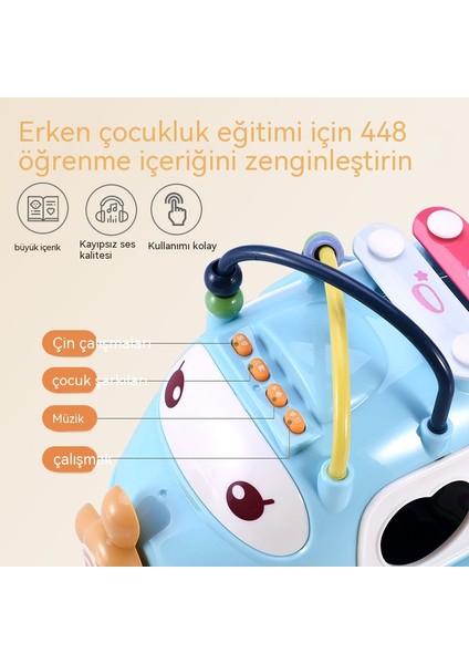 Çocuk Eğitici Erken Eğitim Çok Fonksiyonlu Uçak El Vuruşu Müzik Aydınlanma Oyunu Depolama Müzik Enstrümanı Ses ve Işık Oyuncakları (Yurt Dışından)