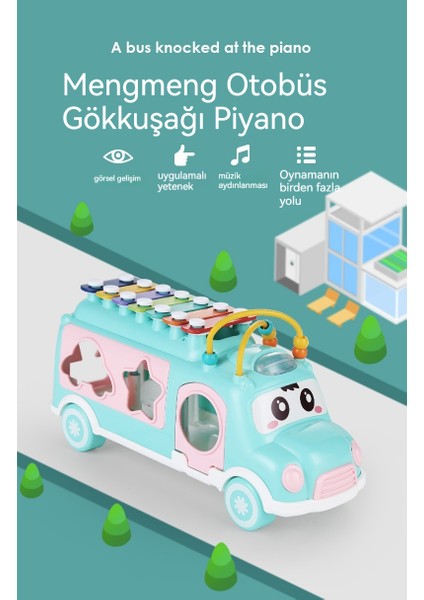 Bebek Otobüsü Vurmalı Çalgı Çocuk Çok Fonksiyonlu Yapı Taşları Boncuklar ve Dizeler Etrafında El Vurmalı Çalgı Çocuk Vurmalı Çalgı Oyuncak (Yurt Dışından) fiyatları