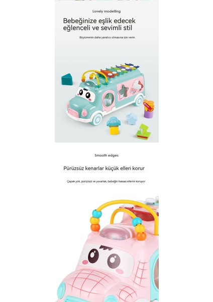 Bebek Otobüsü Vurmalı Çalgı Çocuk Çok Fonksiyonlu Yapı Taşları Boncuklar ve Dizeler Etrafında El Vurmalı Çalgı Çocuk Vurmalı Çalgı Oyuncak (Yurt Dışından) fırsatları
