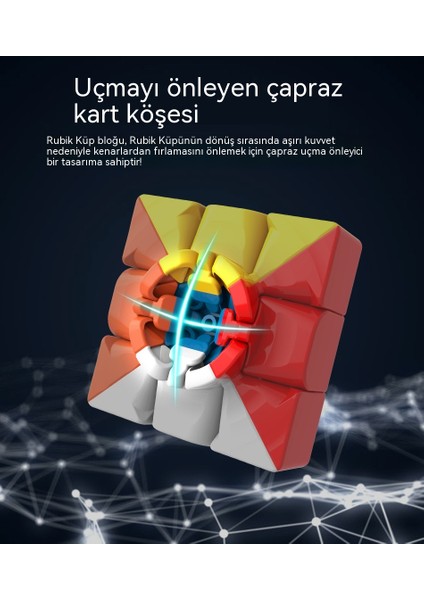 Çocuk Eğitici Manyetik Süspansiyon Top Ekseni Konumlandırma ve Dekompresyon Üç Boyutlu Rubik Küpü Üçüncü Dereceden Rubik Küpü Manyetik Versiyonu - Meilong 3m (Yurt Dışından)