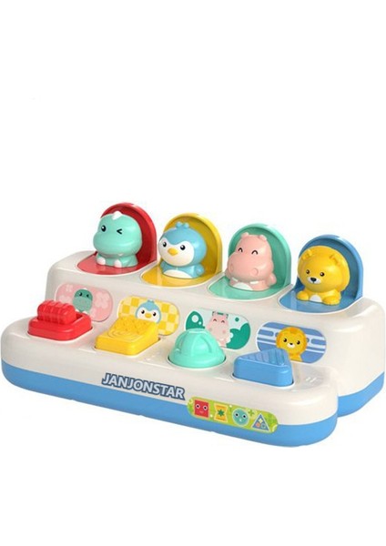 Yeni Bebek Erken Eğitim Q Evcil Hayvan Dinozor Peek-A-Boo Anahtar Kutusu Oyuncak Egzersiz Çocuk Parmak Egzersizi (Yurt Dışından)