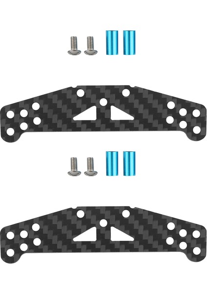 2x Karbon Fiber Ön Arka Şok Kulesi TT01 Tt-01 1/10 Rc Off Road Araba Yükseltme Parçaları (Yurt Dışından)