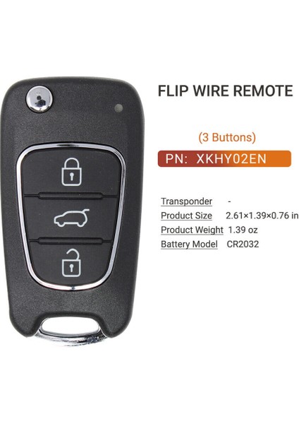 XKHY02EN Evrensel Tel Uzaktan Anahtar Fob Için Vvdı Anahtar Aracı Tipi Için 3 Düğme (Yurt Dışından)