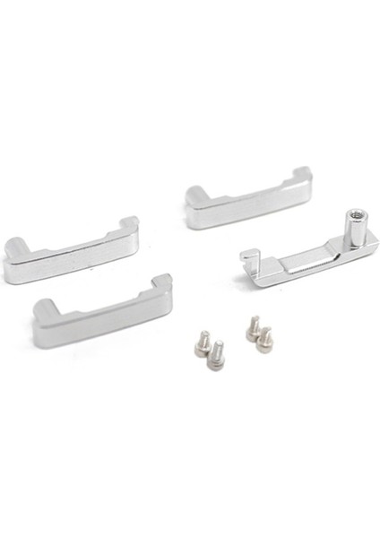 4 Adet Metal Kapı Kolları-4 Trx4 T4 2021 1/10 Rc Paletli Araba Yükseltme Parçaları Aksesuarları, Gümüş (Yurt Dışından)