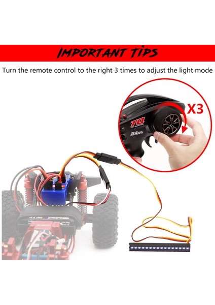 Metal 16 LED 8 Modları Tavan Işık Çubuğu Tavan Lambası TRX4M Trx4-M 1/18 Rc Paletli Araba Yükseltme Parçaları (Yurt Dışından) modelleri