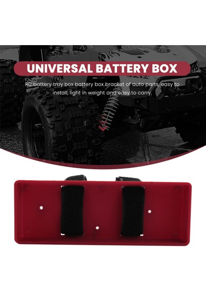 Rc Pil Ay Case Pil Kutusu Braketi Eksenel SCX10 Için, Kırmızı (Yurt Dışından)