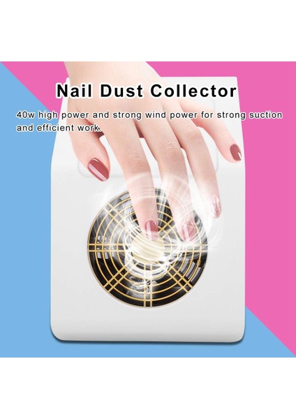 Manikür Salonu ve Kişi Için 40W Nail Art Toz Temizleyici (Beyaz Abd Fişi) (Yurt Dışından) fiyatları