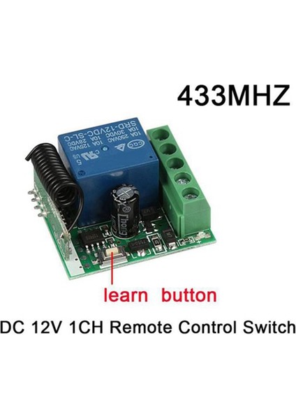 12 V 1ch Röle Alıcı Modülü Kontrol 433 Mhz Kablosuz Işık Anahtarı Elektronik Kilit Kapısı Için Uzaktan Kumanda (1rc 1A 1c) (Yurt Dışından) fırsatları