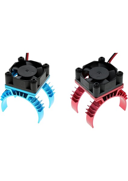 Rc Parçaları Elektrikli Araba Motor Soğutucu Kapağı + Soğutma Fanı 1/10 TT02 Rc Araba 540 550 3650 Motor Isı Emici, Mavi (Yurt Dışından) modelleri