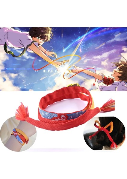 Hirigin Moda Anime Periferik Bilezik Film Adınız Miyamizu Mitsuha Bilezik Zincir Takı Saç Bandı Cosplay Aksesuarları (Yurt Dışından) fiyatları