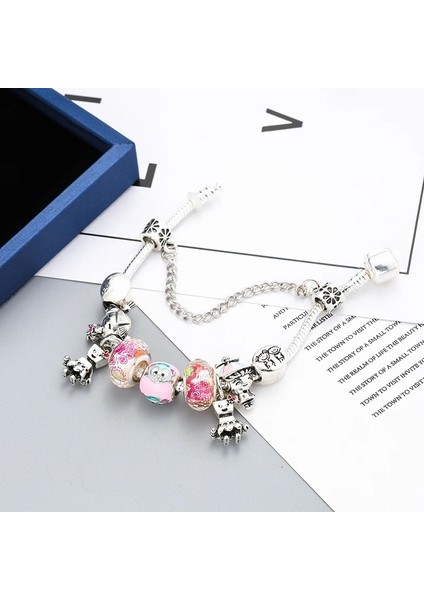 20CM Tarzı No.22 Boyutu Chıeloys Yeni Trendy Pembe Kristal Boncuk Charm Bilezik Emniyet Zinciri Bilezik ve Bileklik Kadınlar Için Dıy Takı (Yurt Dışından) modelleri