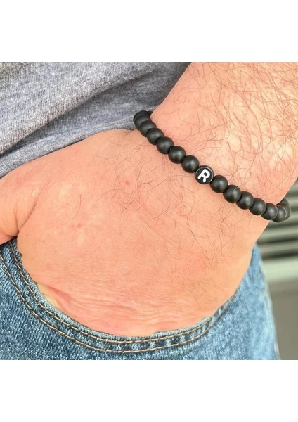 Z Tarzı No.5 Boyutu Claersonalized Ilk Harf Erkekler Bilezik Moda Boncuklu Basit Taş Boncuk Charm Bilezik Erkekler Takı Hediye Için (Yurt Dışından) fiyatları