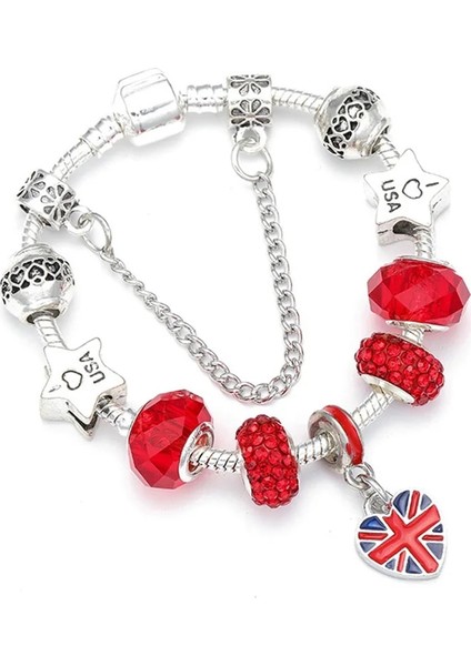 21CM Tarzı No.13 Boyutu Chıeloy Moda Kristal Charm Bilezik ve Bilezikler Kadınlar Için Dıy Gümüş Renk Charm Pulsera Yeşil Bilezikler (Yurt Dışından)