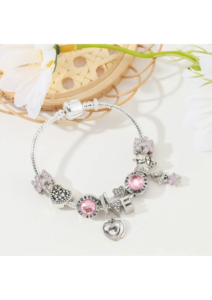 17CM Tarzı No.34 Boyutu Moda Sonsuza Kadar Aşk Boncuk Charm Bilezikler Kadınlar Için Gümüş Renk Zincir Bilezikler Olarak Çift Noel Jeweley Pulseira Hediye (Yurt Dışından) indirimleri