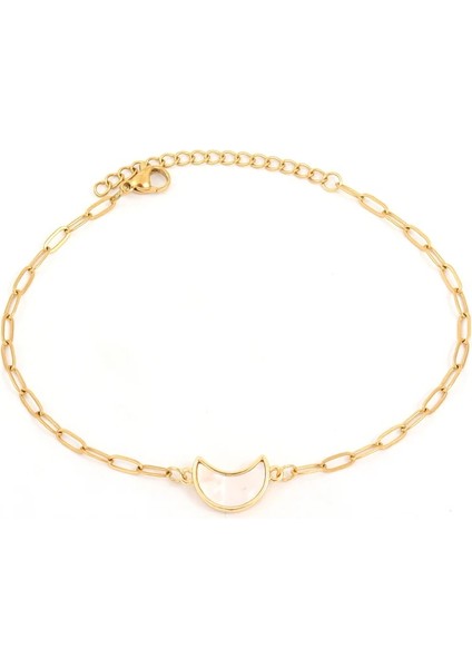 18CM Tarzı No.3 Boyutu 2023 Sıcak Trendy Narin Kabuk Kalp Ay Zinciri Kadın Bilezik Clatainless Çelik Zincir Bilezik Kadınlar Için Takı Hediye (Yurt Dışından) indirimleri