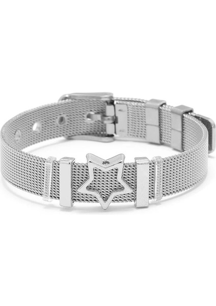 R10 Brace Kodu Sıcak Satış Şık Örgü Ince Bilezik Taklidi Beş Yıldızlı Ayarlanmış Paslanmaz Çelik Kaleci Charm Bilezikler Wome Hediye (Yurt Dışından) fırsatları