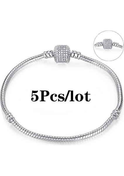 21CM Tarzı No.37 Boyutu 5 Adetgrup Yılan Zincir Emniyet Toka Avrupa Bilezik Fit Dıy Charm Bilezik ve Bilezikler Takı Kadınlar ve Erkekler Için Hediye (Yurt Dışından) indirimleri