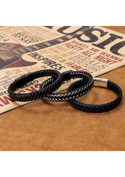 B020838 Trendy Deri Wrap Bilezik Bilezik Erkekler Için Erkek Hippop Rapçi Rahat Takı Aksesuarları Erkek Arkadaşı Koca Hediye Mevcut (Yurt Dışından) indirimleri