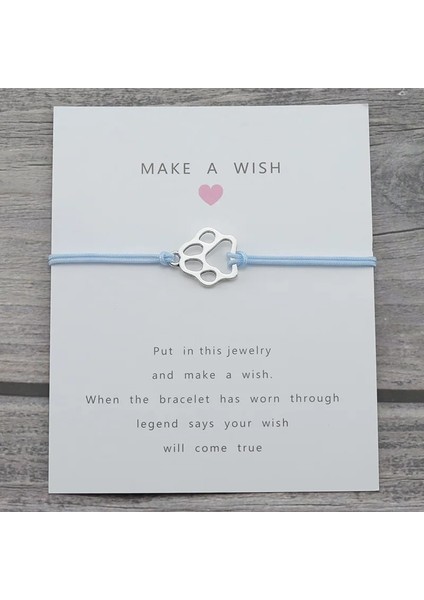 4722D Pençe Charm Şanslı Kart Halat Zincir Köpekler Kediler Kadın Bilezik Kadın Erkek En Iyi Dostluk Bilezik ve Bilezik Takı (Yurt Dışından)