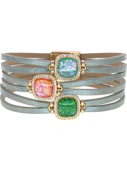 18CM Tarzı Beyaz Wellmore Lüks Kadın Bilezikler Çinko Alaşım Wrap Bilezikler Kadınlar Için Mıknatıs Bohemia Bilezikler Moda Kadın Mücevheratı (Yurt Dışından) fırsatları