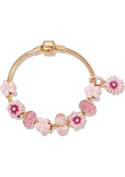 18CM Tarzı B20005 Sıcak Satış Kristal Kalp Charm Bilezik Kadınlar Için Pulseras Mujer Altın Renk Retiküler Top Boncuk Bilezik Femme Hediye Dıy Takı (Yurt Dışından)