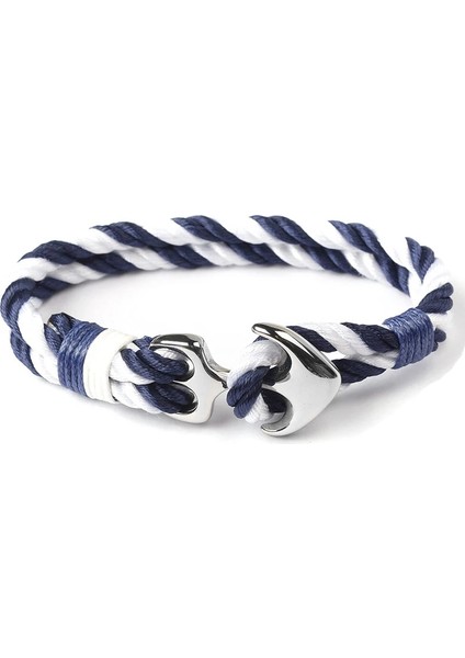 B2 Cuteeco Adam Bilezik Metal Spor Kanca Çapa Bilezik Hayatta Kalmak Için Yelken Erkek ve Kadın Severler Halat Zincir Festivali Hediye (Yurt Dışından)