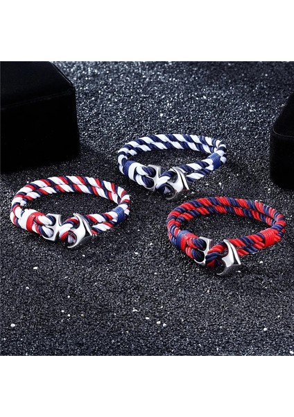 B2 Cuteeco Adam Bilezik Metal Spor Kanca Çapa Bilezik Hayatta Kalmak Için Yelken Erkek ve Kadın Severler Halat Zincir Festivali Hediye (Yurt Dışından) fiyatları