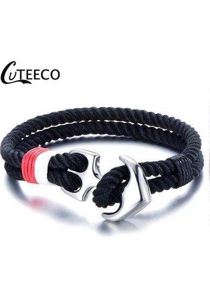 B2 Cuteeco Adam Bilezik Metal Spor Kanca Çapa Bilezik Hayatta Kalmak Için Yelken Erkek ve Kadın Severler Halat Zincir Festivali Hediye (Yurt Dışından) modelleri