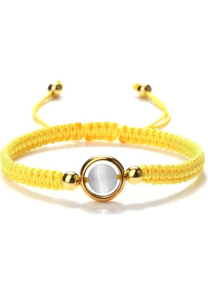 Sarı-G El Yapımı Örgülü Halat Bilezik Kadınlar Basit Beyaz Kedi Gözü Boncuk Charms Dize Konu Dostluk Bilezikler Erkekler Ayarlanabilir Takı (Yurt Dışından)