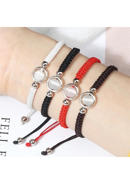 Sarı-G El Yapımı Örgülü Halat Bilezik Kadınlar Basit Beyaz Kedi Gözü Boncuk Charms Dize Konu Dostluk Bilezikler Erkekler Ayarlanabilir Takı (Yurt Dışından) modelleri