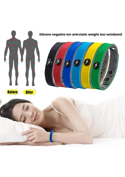 A Anti Statik Bilek Kayışı Silikon Bileklik Antistatik Spor Bilezikler Redup Uzak Kızılötesi Negatif Iyonlar Bileklik Kadın Erkek (Yurt Dışından) fiyatları